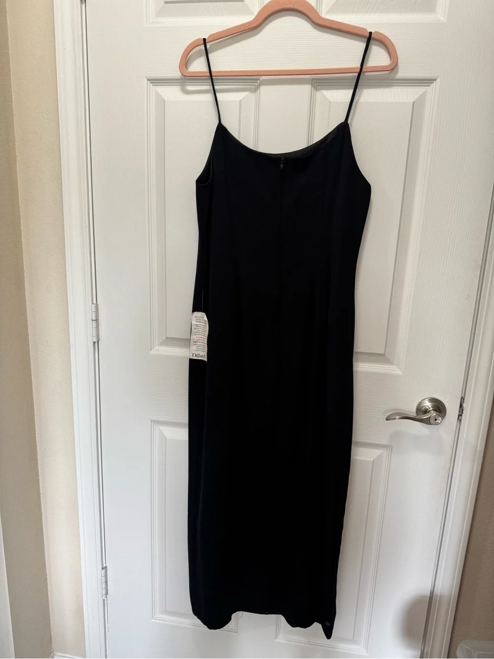 Vintage Michael Marcella Black Slip Midi Dress Size 12
